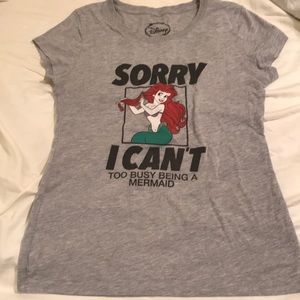Little miss mermaid shirt grey
